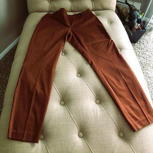 Tan Slim Fit Ankle length Women Slacks